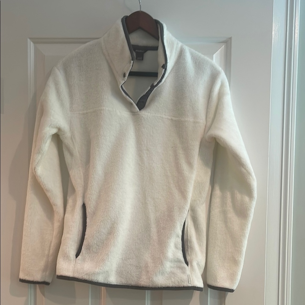 Eddie Bauer Cream Fleece Pullover